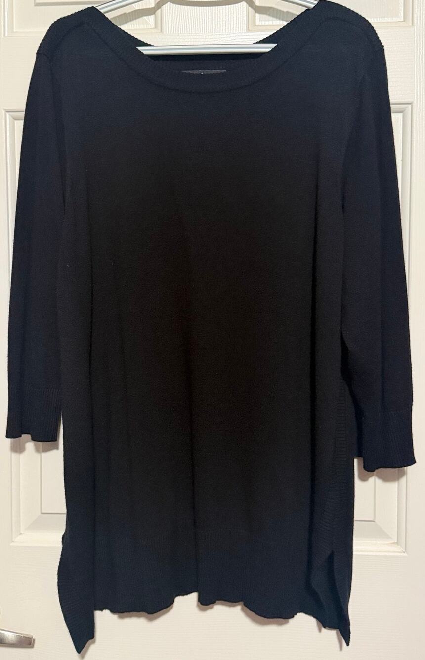 Cable & Gauge Women's Black Pullover Long Sleeve Sweater Size 1X